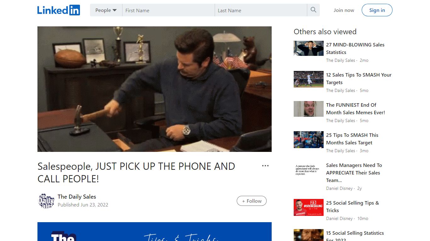 Salespeople, JUST PICK UP THE PHONE AND CALL PEOPLE!